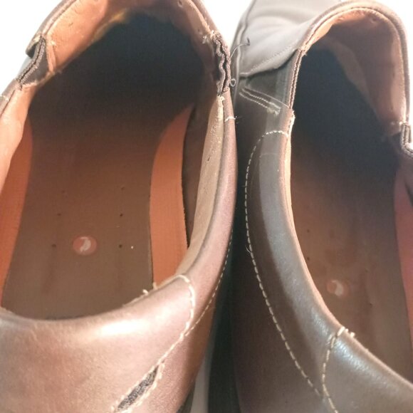 Clarks Unbrylan Lane Brown Leather Shoes Men’s 13 Unstructured Comfort Casual - Picture 6 of 10